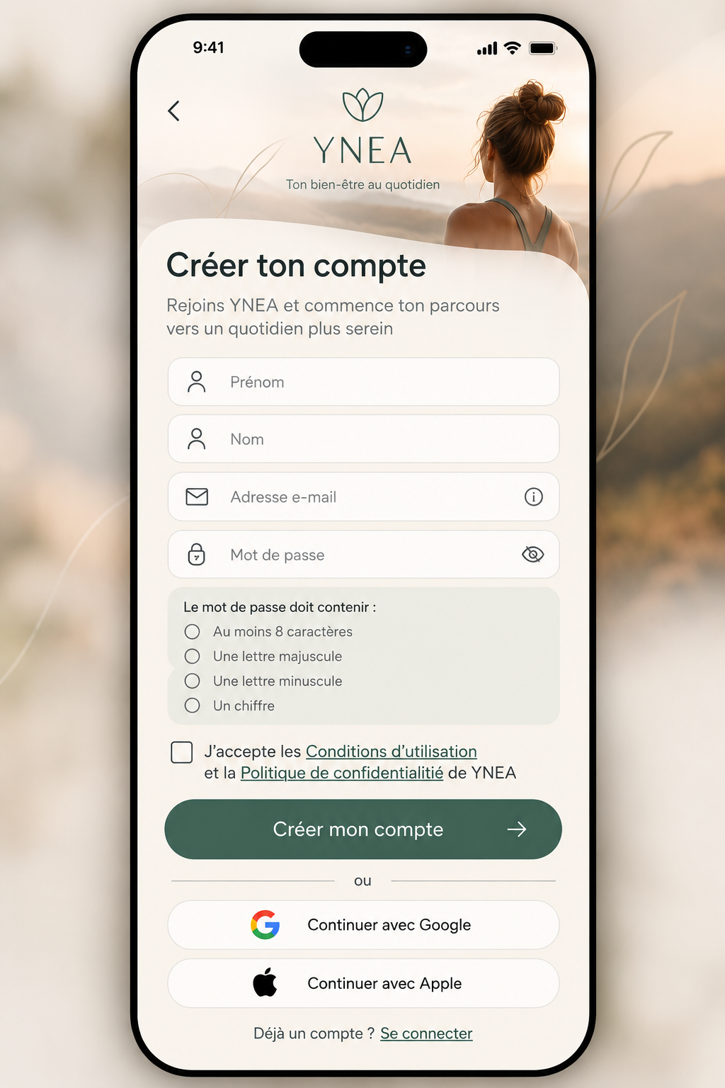Créer ton compte YNEA