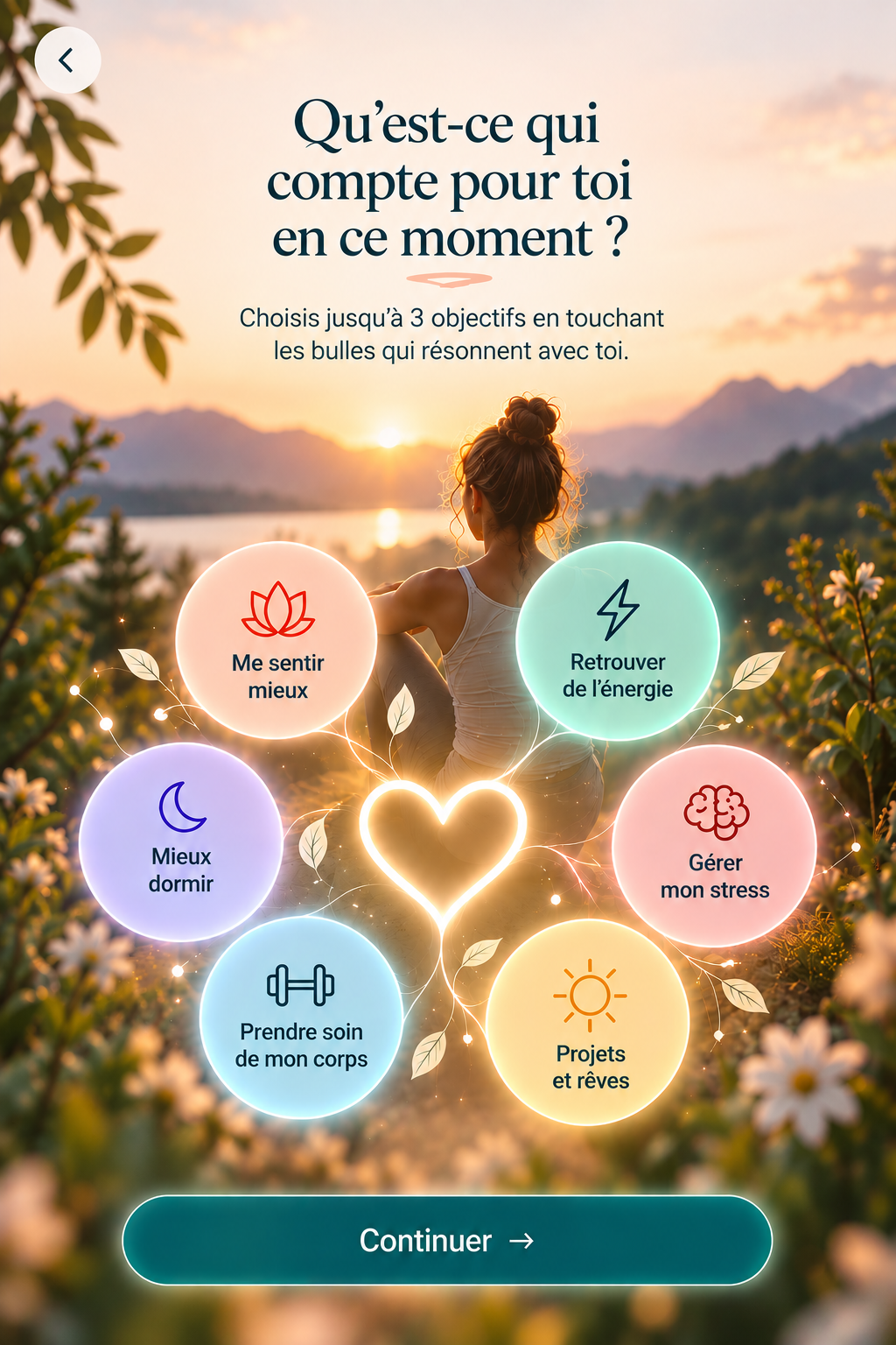 Qu’est-ce qui compte pour toi en ce moment ? Choisis jusqu’à trois objectifs.