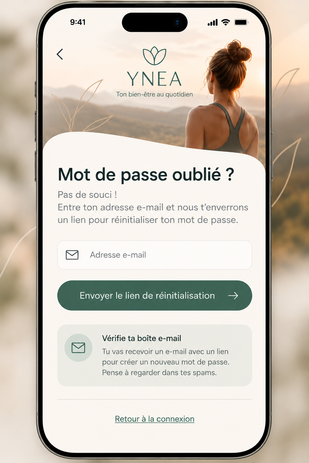 Réinitialisation du mot de passe YNEA